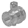 Trunnion mounted ball valve Type: 6289 Stainless steel/TFM 1600/FPM (FKM) Full bore Bare stem PN40 Flange DN300